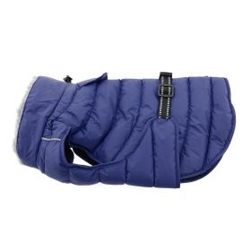 Alpine Extreme Weather Puffer Coat (Color: navy blue, size: medium)
